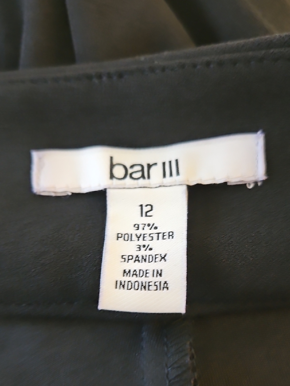 Bar III Split Leg Wide Leg Trousers in Black NWT Size 12 - Picture 7 of 8